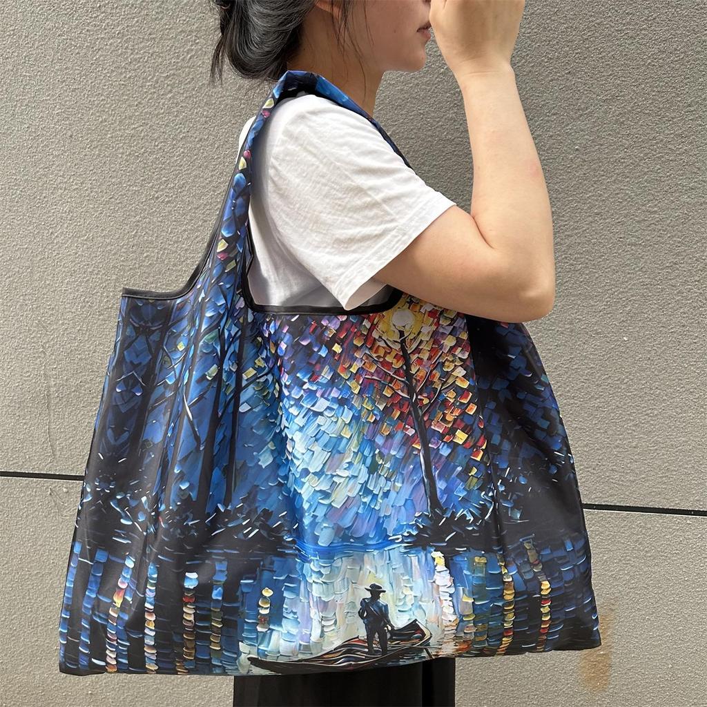 Eco-Friendly Foldable Large Capacity Shoulder Shopping Bag for Women