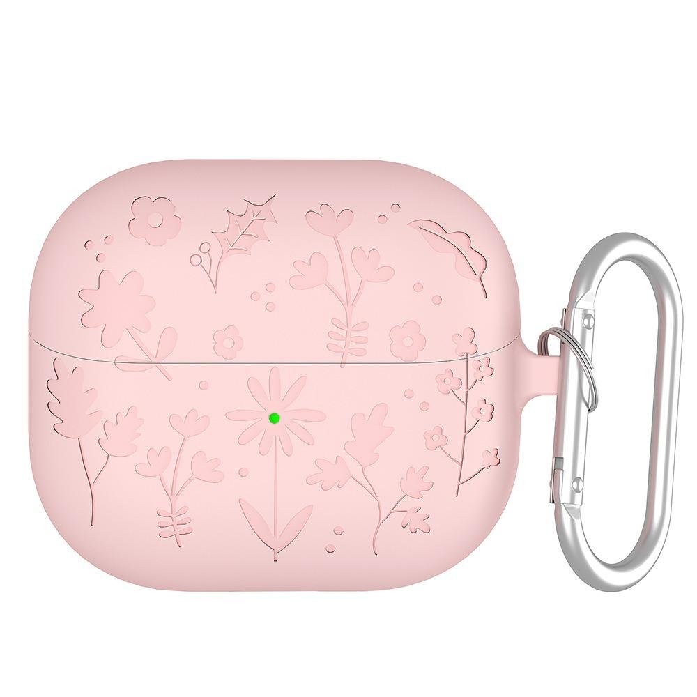 Силиконовый чехол для наушников с резным рисунком цветов для Samsung Galaxy Buds 3/3 Pro