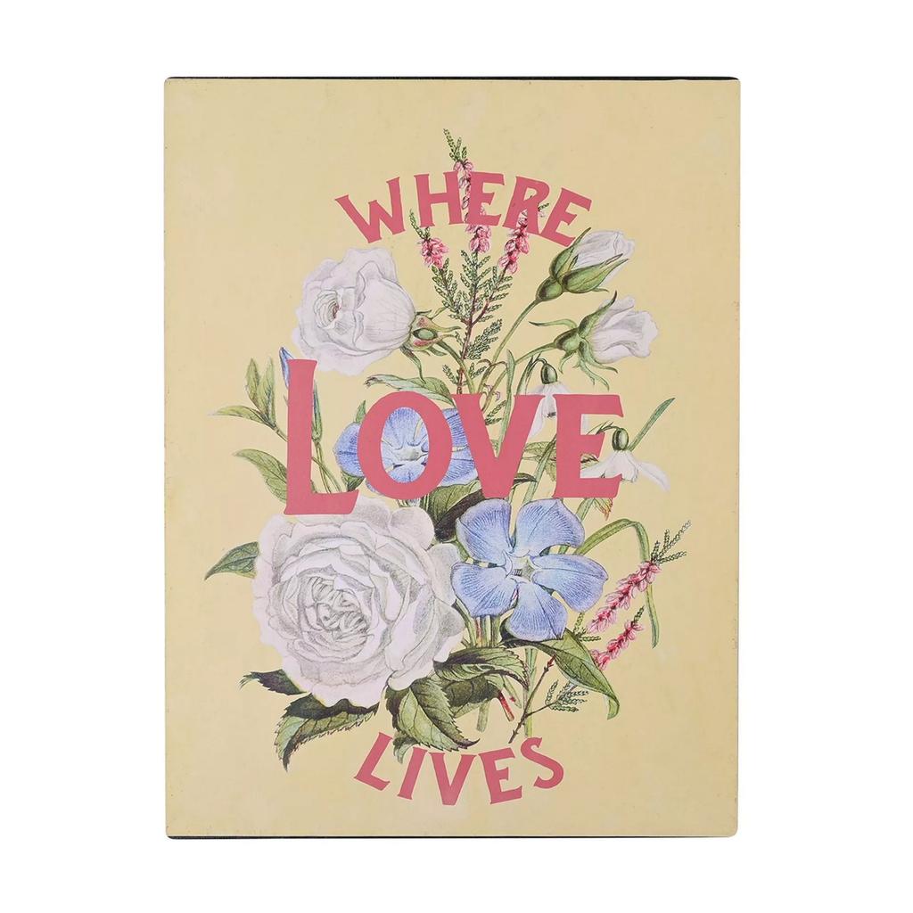 Country Living Where Love Lives Plaque
