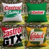 Логотип C-Castrol Подушка-подушка Чехол для подушки Домашний и автомобильный Двухсторонний чехол для подушки: Двусторонняя конструкция для максимального комфорта