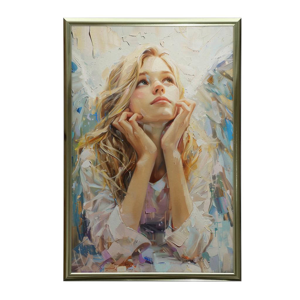 Plakat Niebiańskie Refleksje Plakat Niebiańskie Refleksje, 50X70 Cm, Rama Aluminiowa Czarna, Papier Matowy 230 Gsm