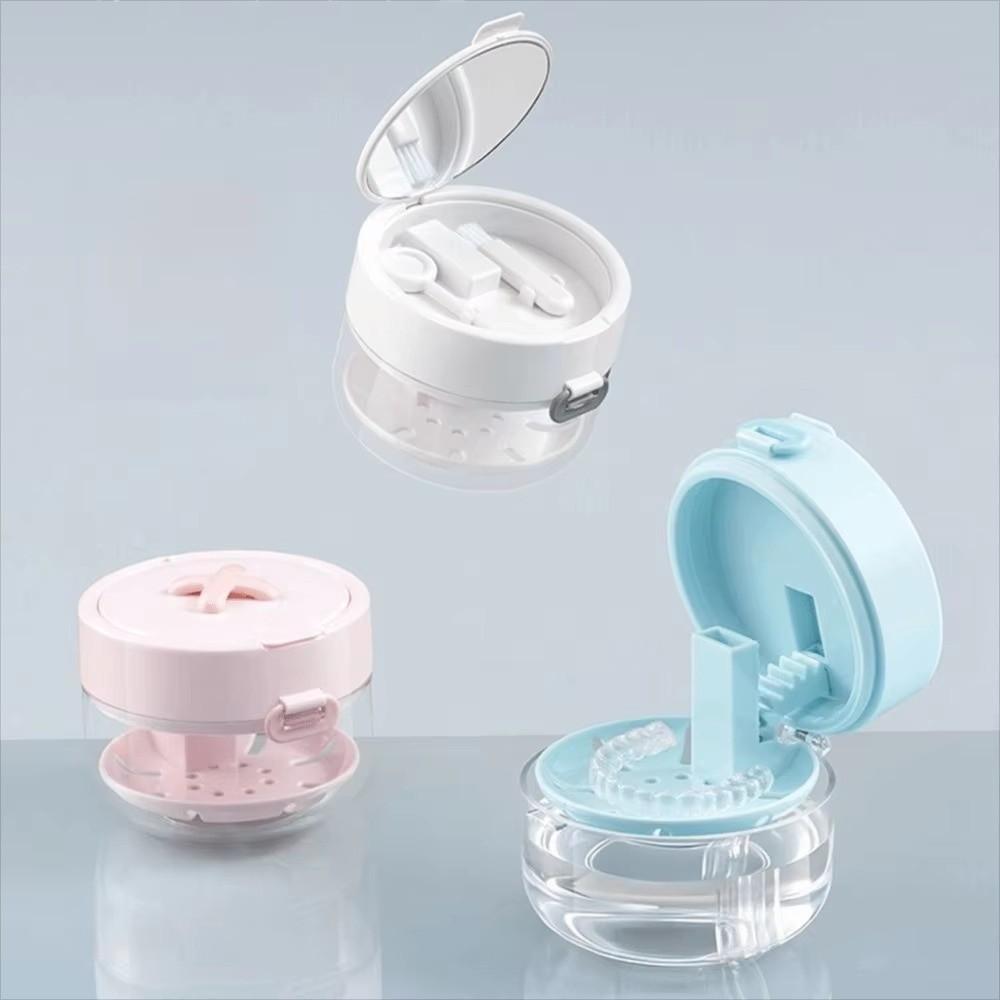 Drainable Braces Storage Box Double Layer Dental Retainer Organizer New Denture Case