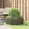 Plant Pot Olive Green 120 x 120 x 35 cm Steel