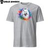 Colorful Samoyed Dog Unisex T-Shirt | Vibrant Design | Short Sleeve Tee