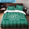 3pcs Football Club Emblem Printed Bedding Set Duvet Cover Closure Includes 1 Duvet Cover & 2 Pillowcases Bedding Sets Home Decor Gifts