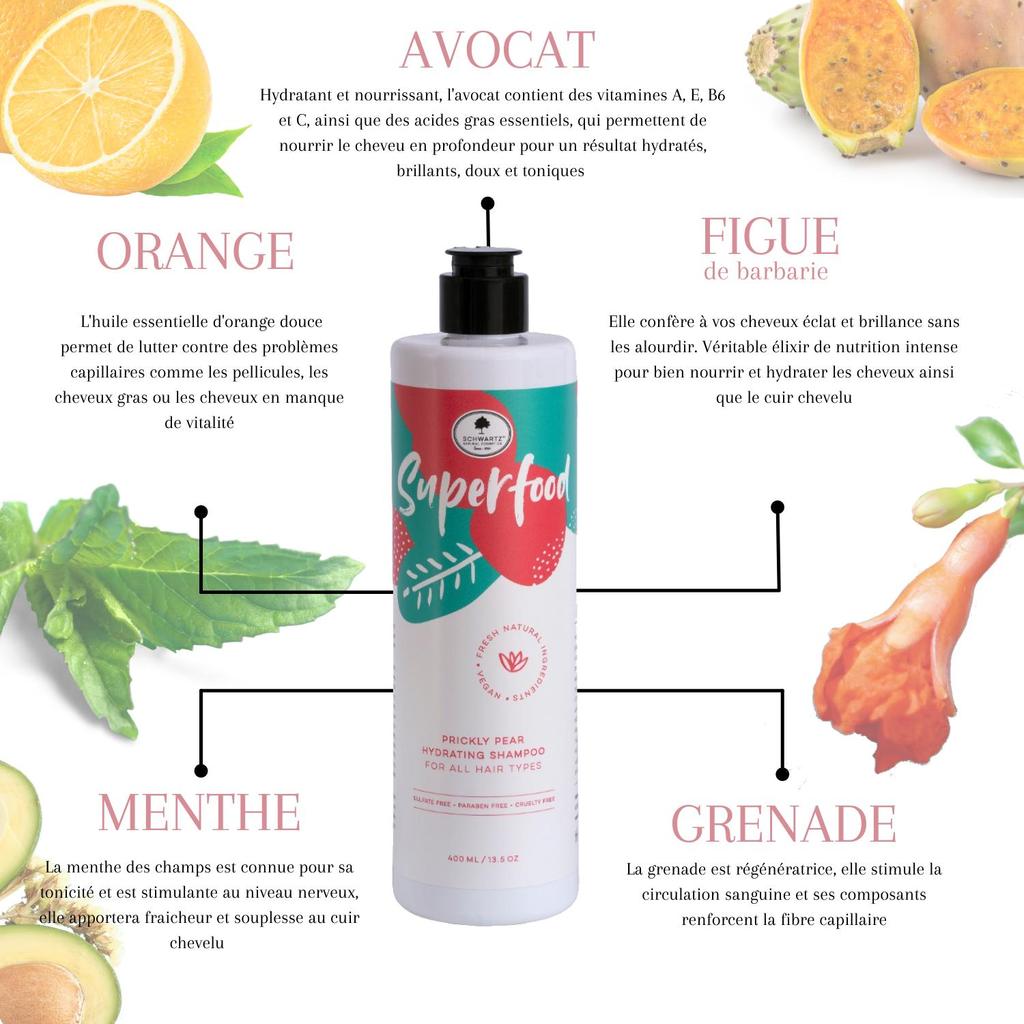 Ультрапитательный и увлажняющий шампунь с суперпродуктами — предотвращает выпадение волос — для всех типов волос — 400 мл