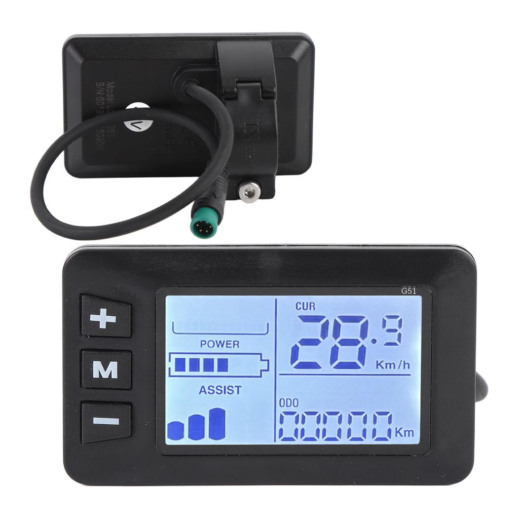 Electric Bike LCD Display Control Panel Bicycle Speedometer Electric Scooter LCD Panel with 5 Pin Connector for