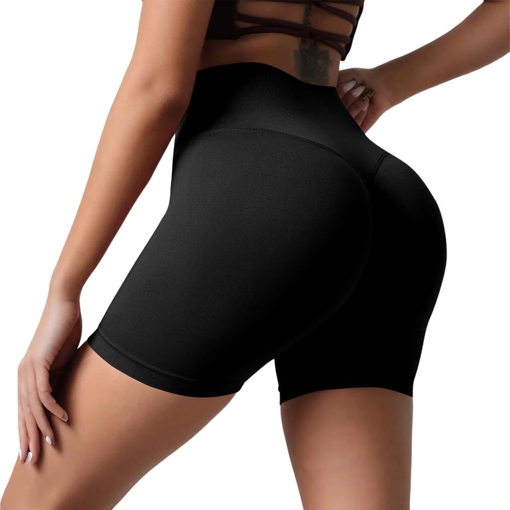 Женские повседневные шорты для йоги Peach Butt с высокой талией, для занятий фитнесом, телесного цвета, с высоким отскоком, для бега, три четверти