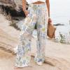 Women's Casual Pants Loose Soft Solid Color  Wide Leg Long Pants High Waist Straight Leg Pants