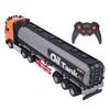 RC Oil Tanker Trailer Toy 9CH Musical Alloy Educational Открывающаяся дверь Дистанционное управление Грузовик Топливо