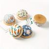 1Pc Ramdon Color Wood Stand Cloth Needle Pin Cushion Sewing Supplies Embroidery DIY Handcraft Needle Storage Pincushions