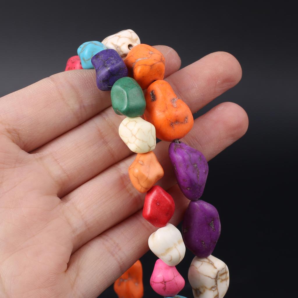 1Strand Natural Stone Beads Irregular Turquoise Loose Spacer Beads for Jewelry Making DIY Necklace Bracelet Accessories