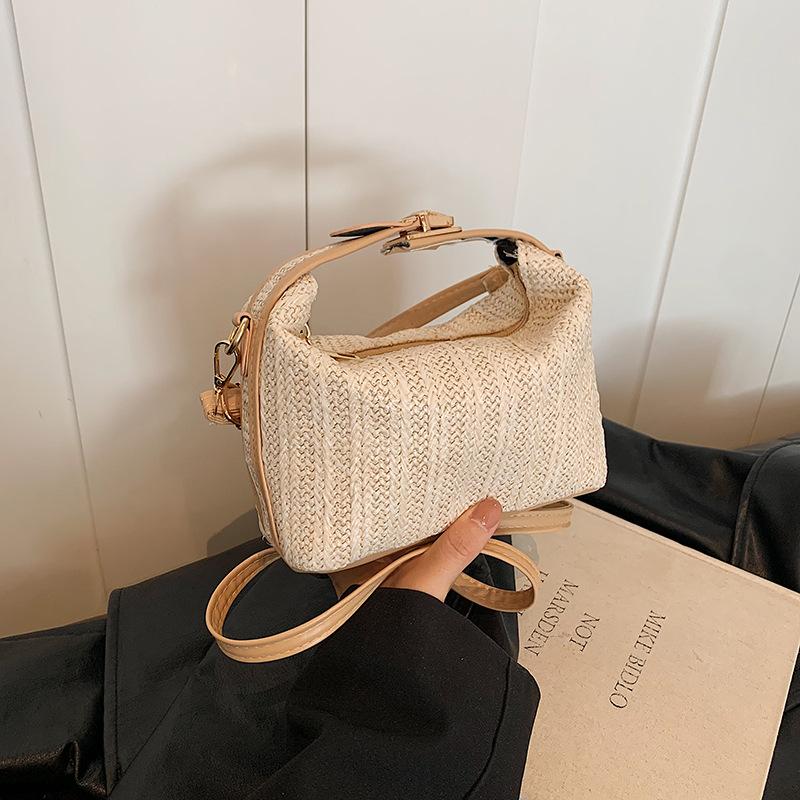 Новая вязаная сумка, корейская сумка, модная сумка, маленькая сумка, женская пляжная сумка для отдыха на одно плечо