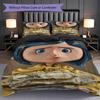 1PC Coraline pattern Bedding Quilt Set Quilt Cover Pillowcase Home Decoration Birthday Gift (1 * duvet cover + 2 * pillowcase, without core)