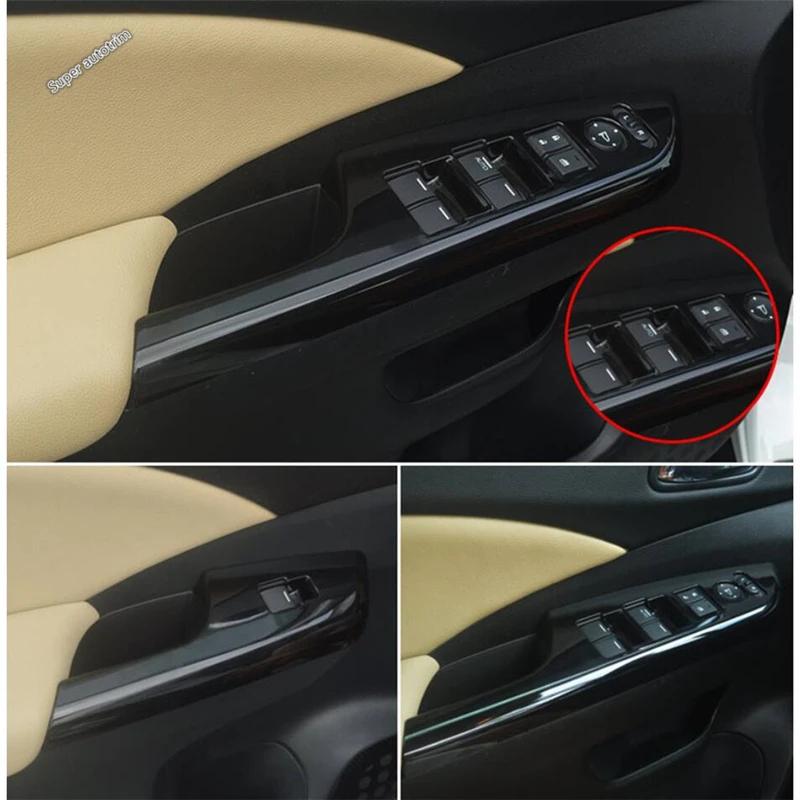 Для Honda CRV CR-V 2012 - 2016 Панель кнопки переключателя стеклоподъемника подлокотника двери автомобиля Накладка Декоративная отделка ABS Матовая Аксессуары Интерьер