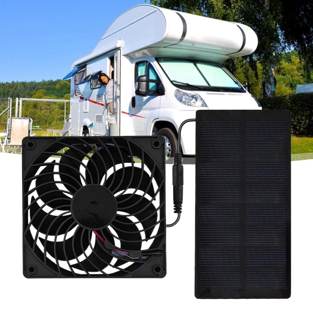 Solar Exhaust Fan For Chicken Coop 0.8w Greenhouse Exhaust Device Chicken Coop Ventilation Device For Home Barn Greenhouse Dog