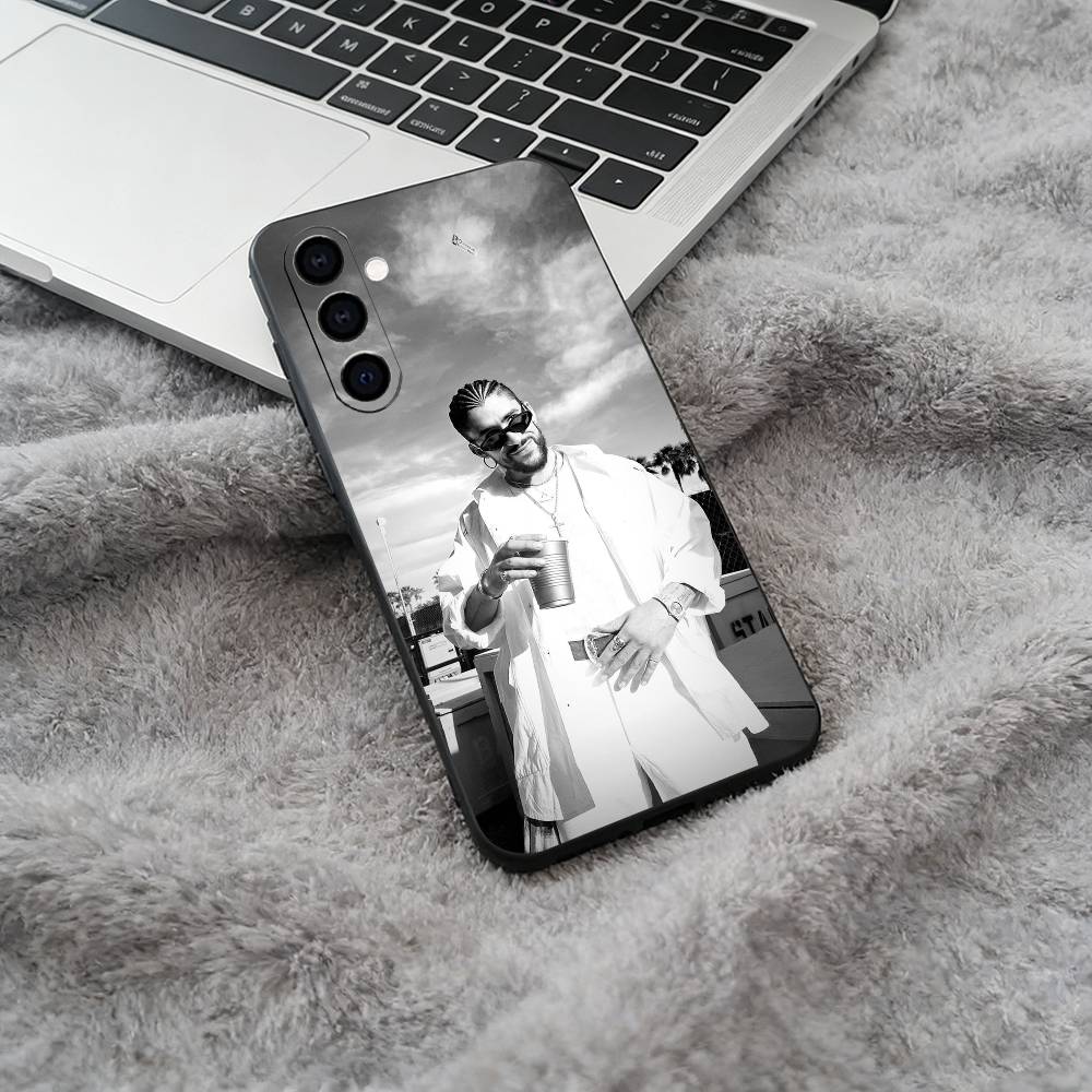 Чехол для телефона B-B-Bad -Bunny для Samsung Galaxy A73, A71, A72, A70, A53, A52, A51, Мягкий силиконовый черный чехол