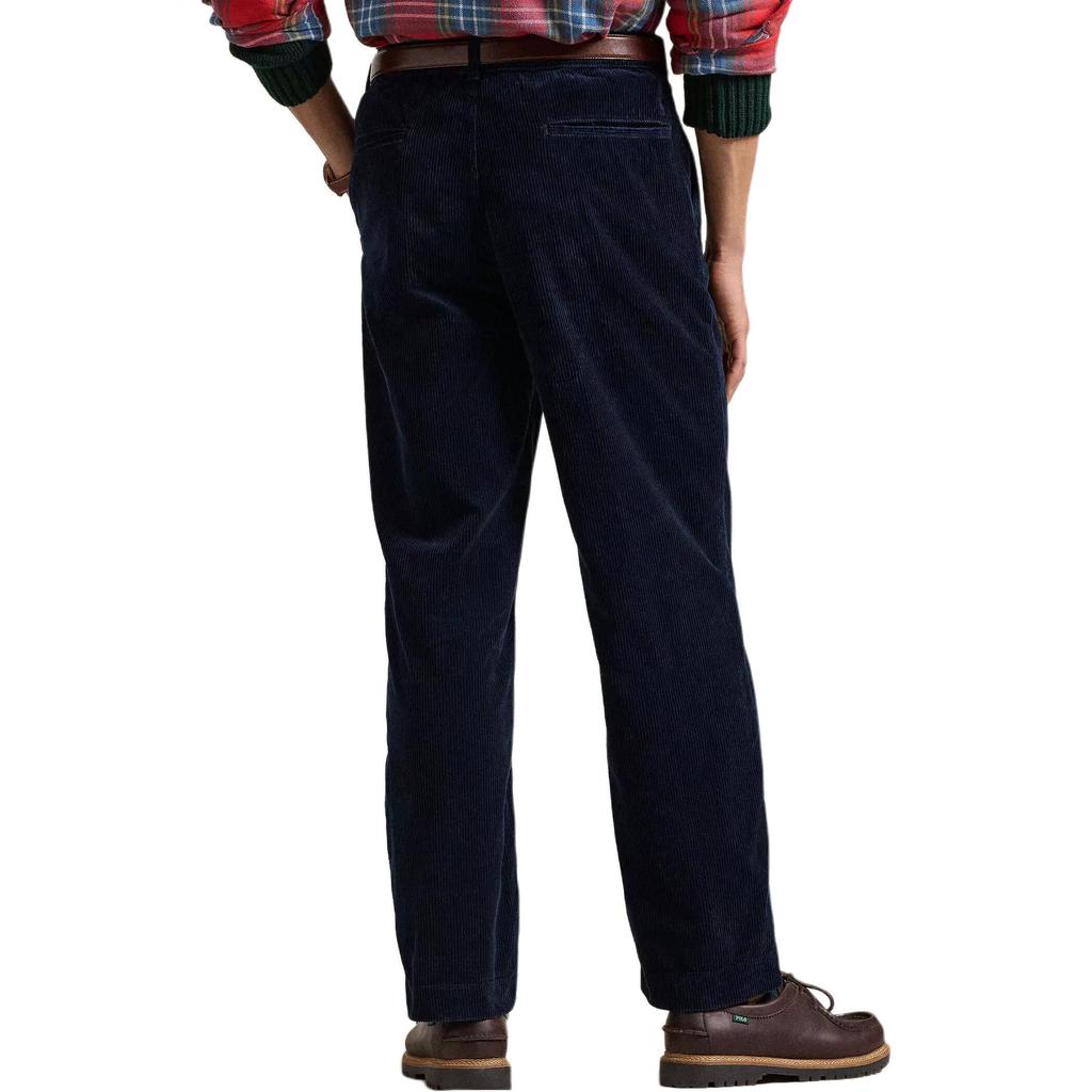 Polo Ralph Lauren однотонные повседневные брюки средней посадки со шнурком, мужские низы синего цвета 710944489-002