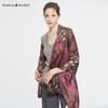 MARJA KURKI Rustling Leaves Pattern Mulberry Silk Scarf Shawl