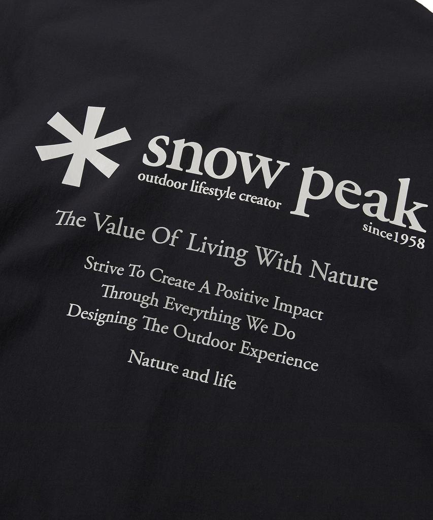 Snowpeak Apparel Тонкая технологичная ветровка с воротником-стойкой, из ткани, Черная (S24Mmswb34)