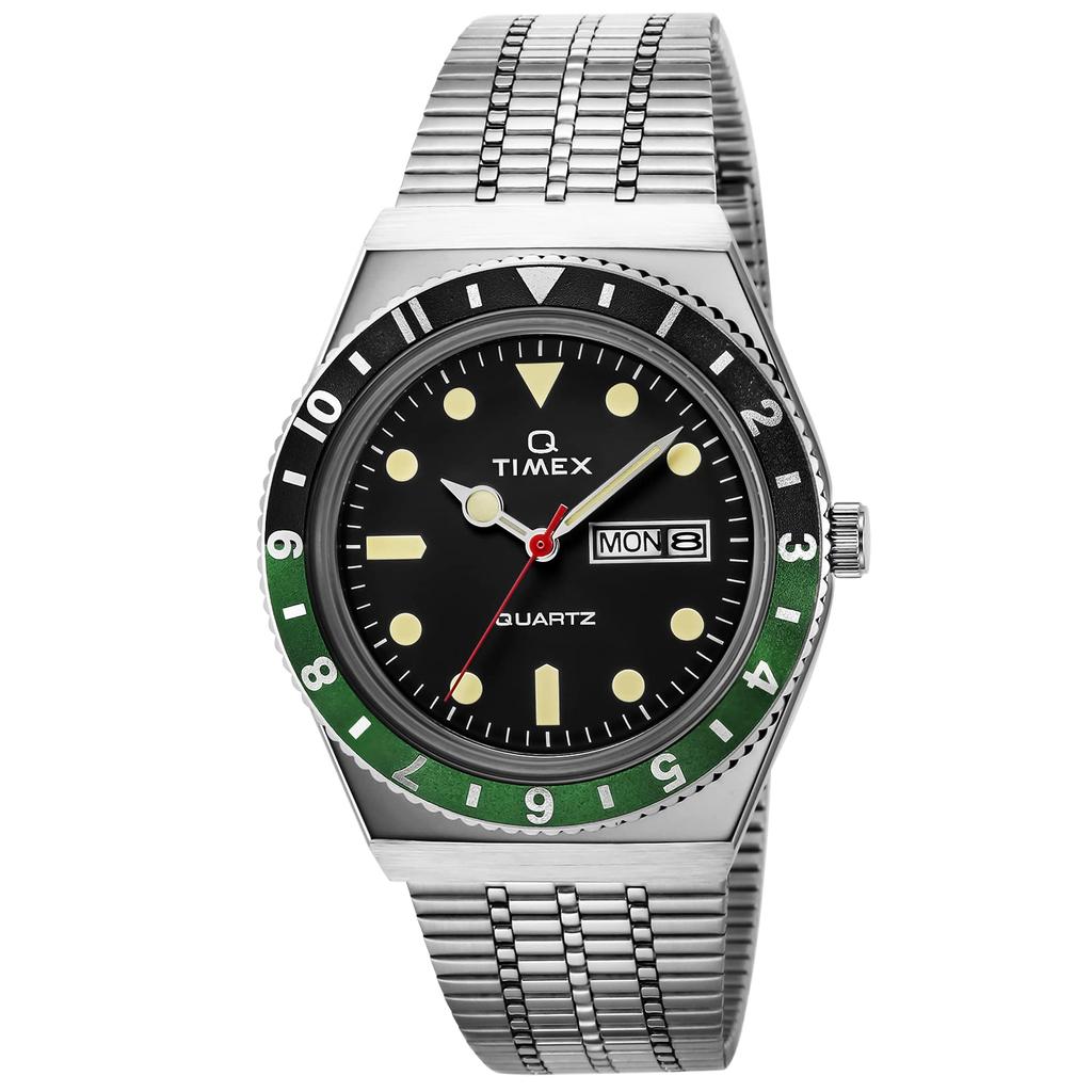 TIMEX Мужские часы Q Черный x Зеленый TW2U60900