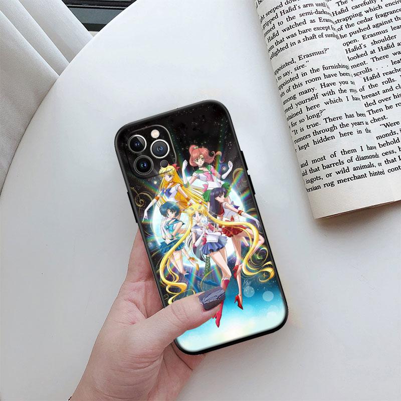 S-Sailors-wallpaper M-Moon Phone Case for Motorola Moto Edge 60 60s 70 G86 G56 G54 E14 G04S G45 G54 G64 Pro Power Neo Fusion