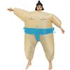 Sumo Costume Wrestler Inflatable Suit Blow Up Party Outfit Cosplay Dress Kid Men