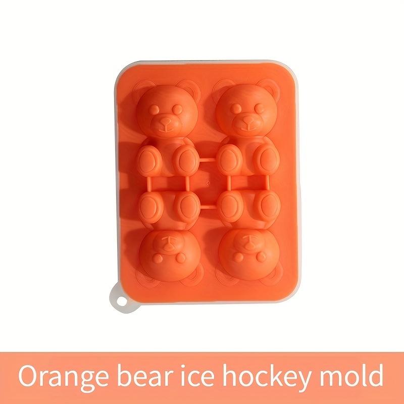 1pc Creative Bear Ice Cube Tray Flexible Food Grade Silicone Cartoon Ice Cube Mold Ice Trays For Freezer Kitchen Accessories