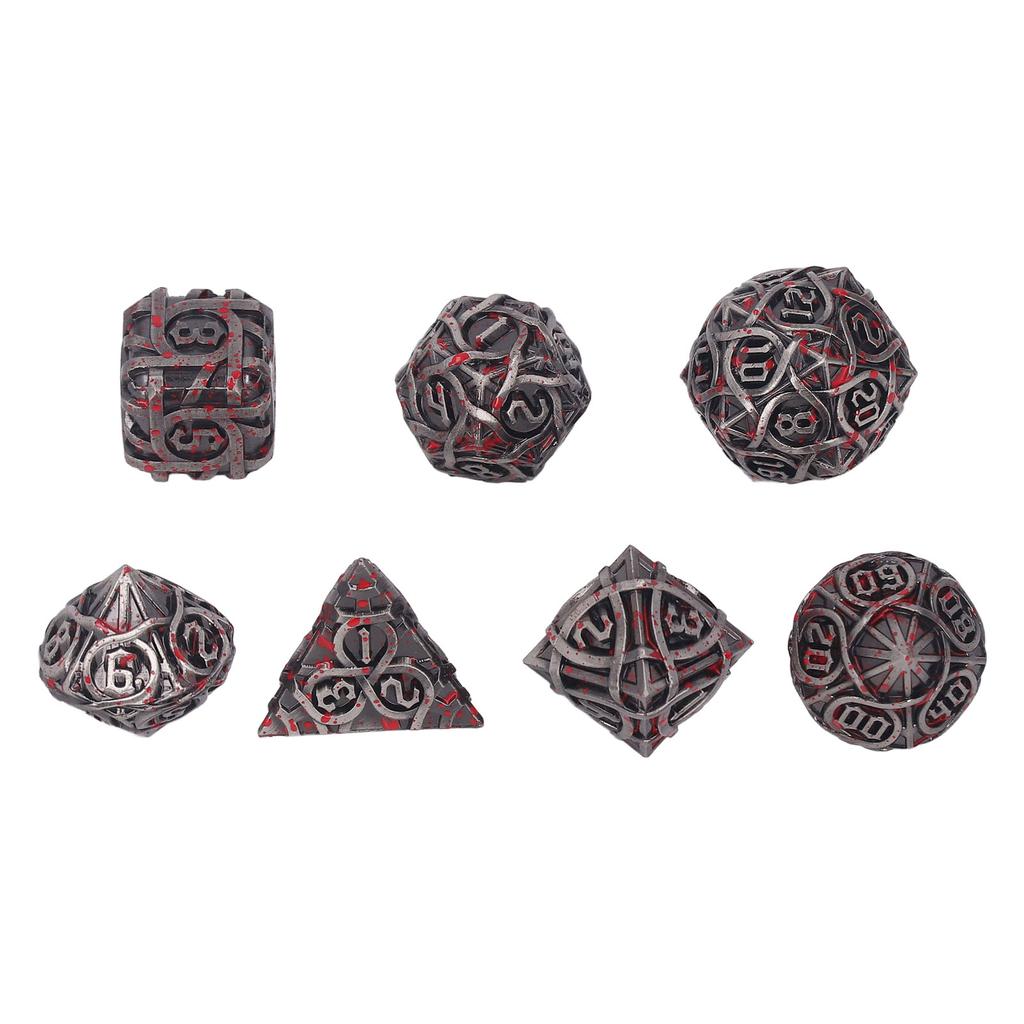 Набор металлических игральных костей Blood Stains Heavy Duty Keep Balance Набор многогранных игральных костей из цинкового сплава для настольных игр