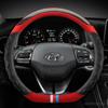 D-образный чехол на руль автомобиля из углеродного волокна для Hyundai Sonata 9 2015 2016 2017 (3-спицевый) Элантра 4 Спорт 2015