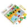 3 In 1 Montessori Toy, Color Sorting Toy Hand Eye Coordination Carrot Harvest for Age