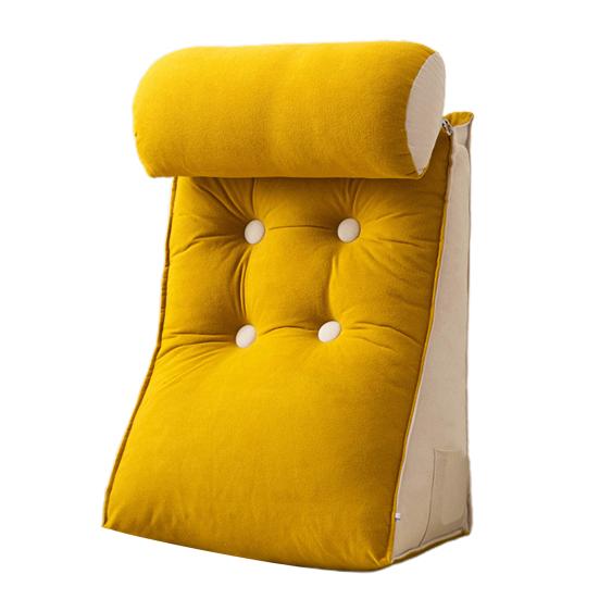 Подушка-клин для сна, чтения, кислотного рефлюкса, поддерживающая спинку, подушка для ног, шеи с боковыми карманами, многофункциональная диванная подушка