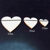 100Pcs Wooden Love Heart Shape Embellishment Plaques Wedding Craft 20/30/40mm