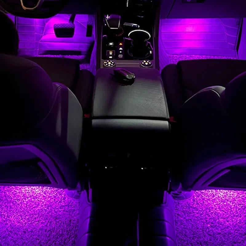 Car LED Footwell Light RGB Atmosphere Lamp Decor For VW Golf 6 MK6 EOS Sharan 7N Touareg 7L 7P Passat B5 B6 Arteon