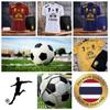 THAILAND National Football Soccer Training JERSEY CHEER Print Quick Dry Shirt V Neck Polyester Short Sleeve Uniform Elephant Logo Sport Outdoor