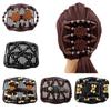 Fashion Beaded Double Row Comb Resin Magic Tuck Comb Hair Clip Beaded Hair Claws  Women Lady Girl