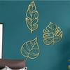 3 шт. 3d наклейки на стену, полое зеркало, стикер в виде листа, наклейки на стены для дома, гостиной, фоновый декор