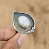 Gift For Her Natural Rainbow Moonstone Promise Adjustable Ring 925 Silver