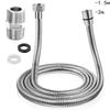 Stainless Steel Shower Head Hose Large Bore Shower Extension Tube Durable Faucet Hose  Hotel