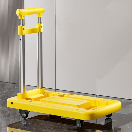 Folding Hand Truck with Wheels 110lbs Load-capacity Rustproof Corrosion Resistant Collapsible Trolly Portable Dolly Luggage Cart