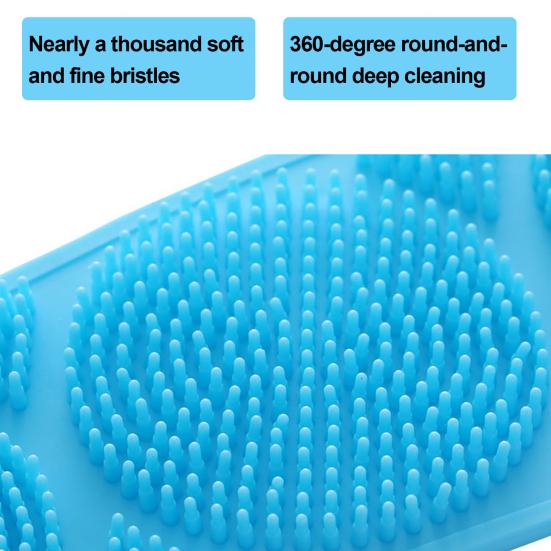 Silicone Back Scrubber Easy To Clean 5Mm Thick Design Double-Sided
