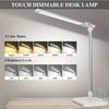 Double Head LED Desk Lamp,Dual Swing-arm Table Lamp for Home Office,5 Color Modes and 5 Dimmable,Modern Eye-Caring Piano Lamp
