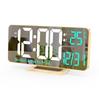 KOSUMOSU Gold LED Clock with Calendar