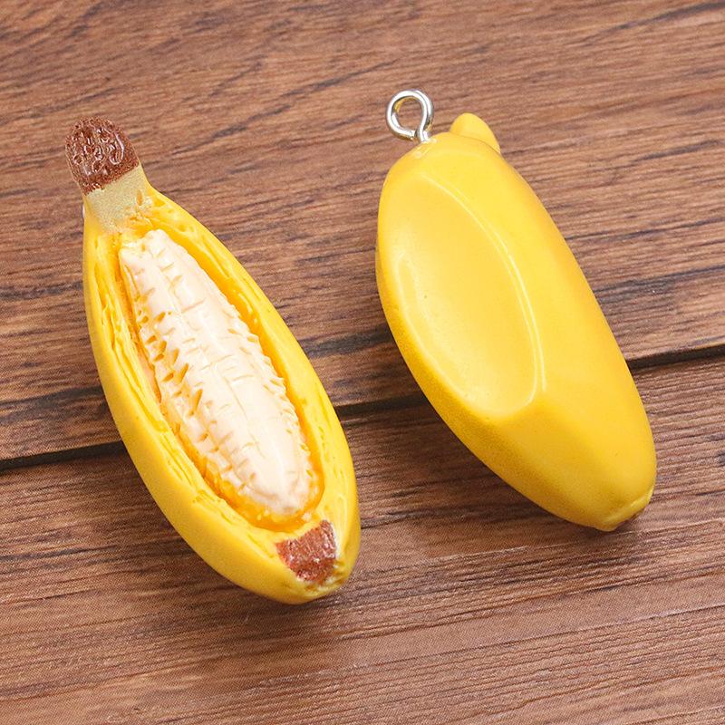 10 шт. DIY Аксессуары из смолы Симуляция Фруктовых Шармов Банановый Подвеска Аксессуары для Бижутерии