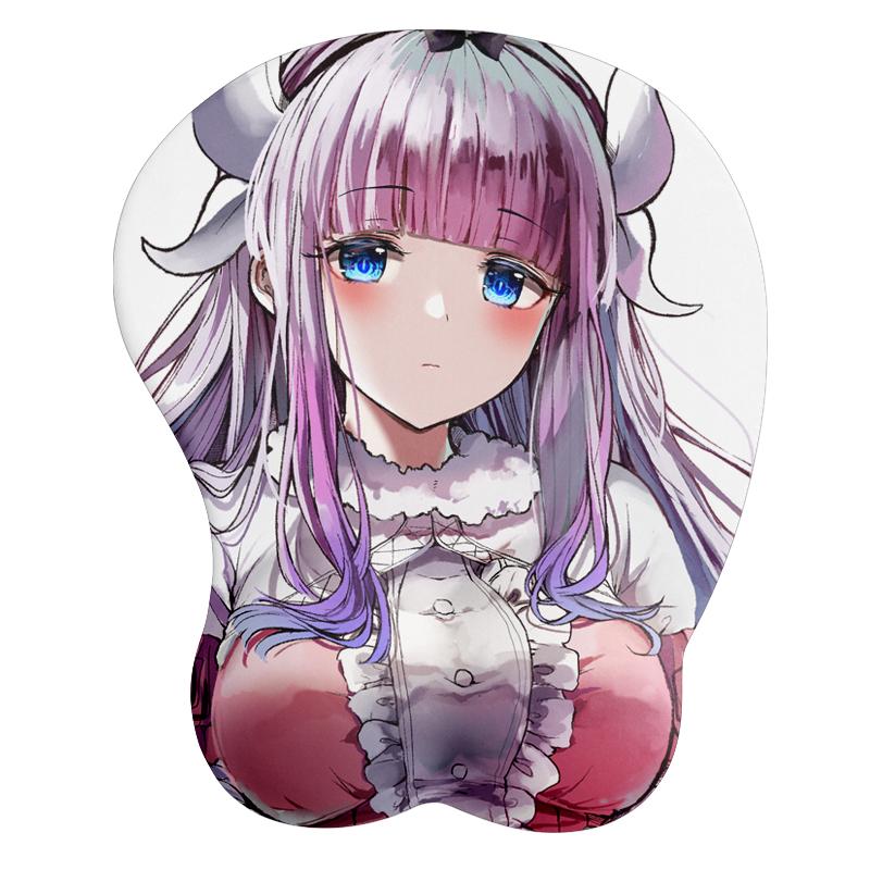 Cute Sexy Girl Silicone 3DMouse Pad Anime With Wrist Rest Support Opie Ergonomic Non Slip Creative Table Pad For Men