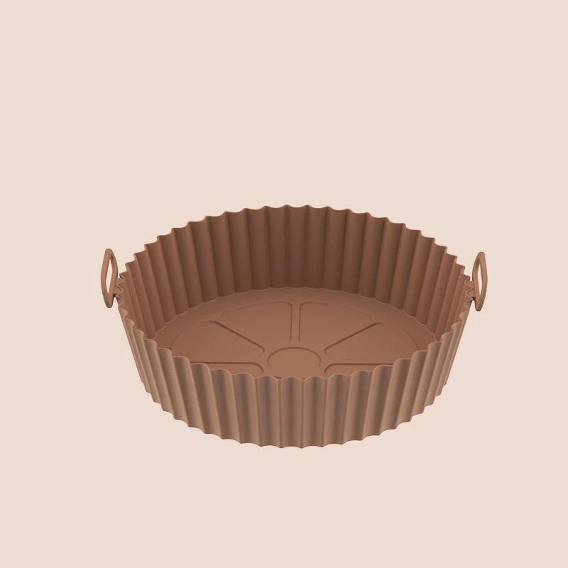 1 шт. Силиконовая корзина для фритюрницы, силиконовый противень для выпечки в аэрогриле, многоразовая форма для сковороды, пиццы, жареной курицы