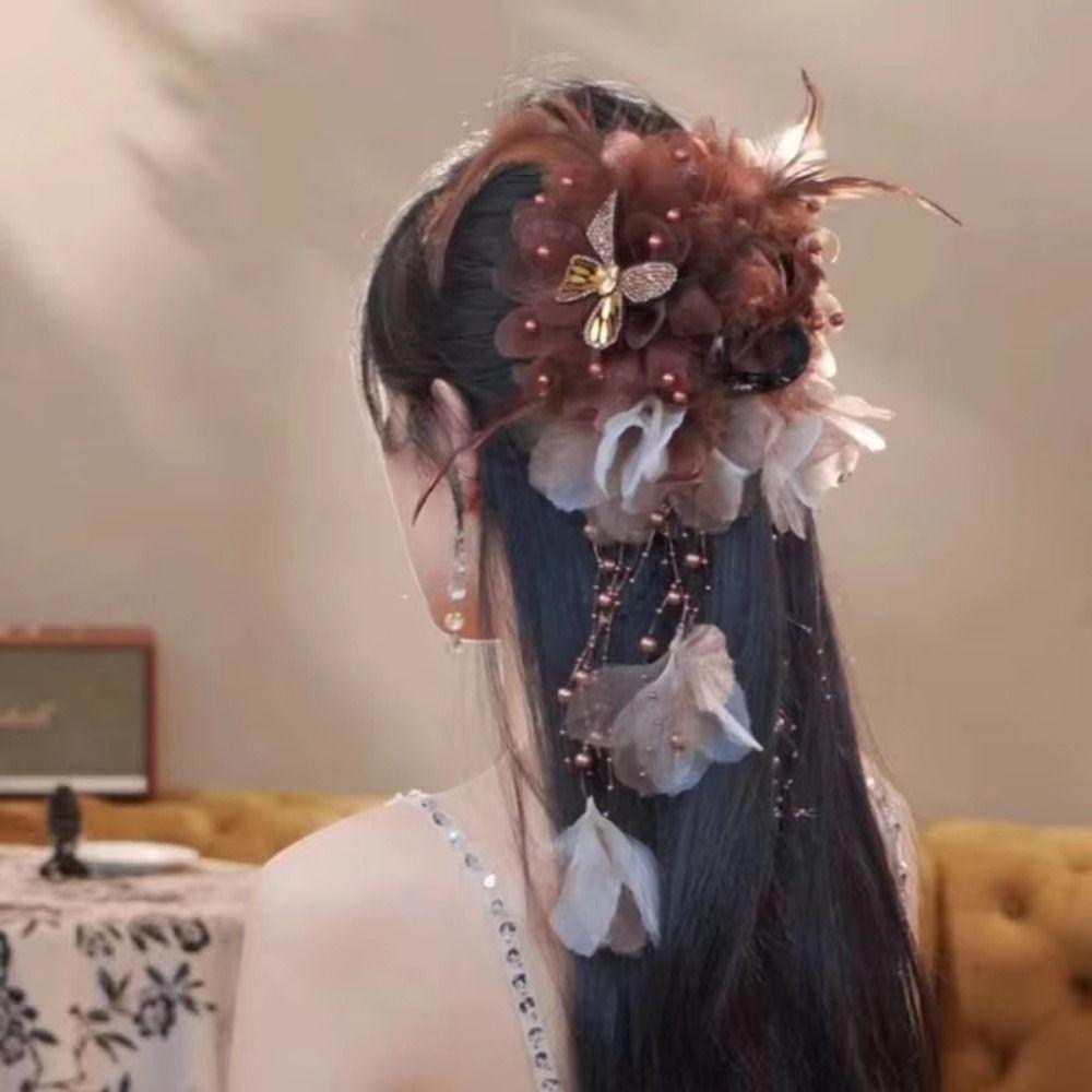 Кисточка зажим для волос тканевые аксессуары для волос модные банты заколки для девочек