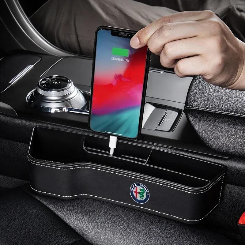 Car Seat Crevice Storage Filler Munti-functional Auto Organizer For Alfa Romeo 159 Giulietta Giulia 147 Mito 156 166 Stelvio