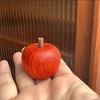 Wooden Red Fruit Figurine Small Artificial Fruit Sculpture Tabletop Centerpiece for Cabinet Christmas Farmhouse Desktop