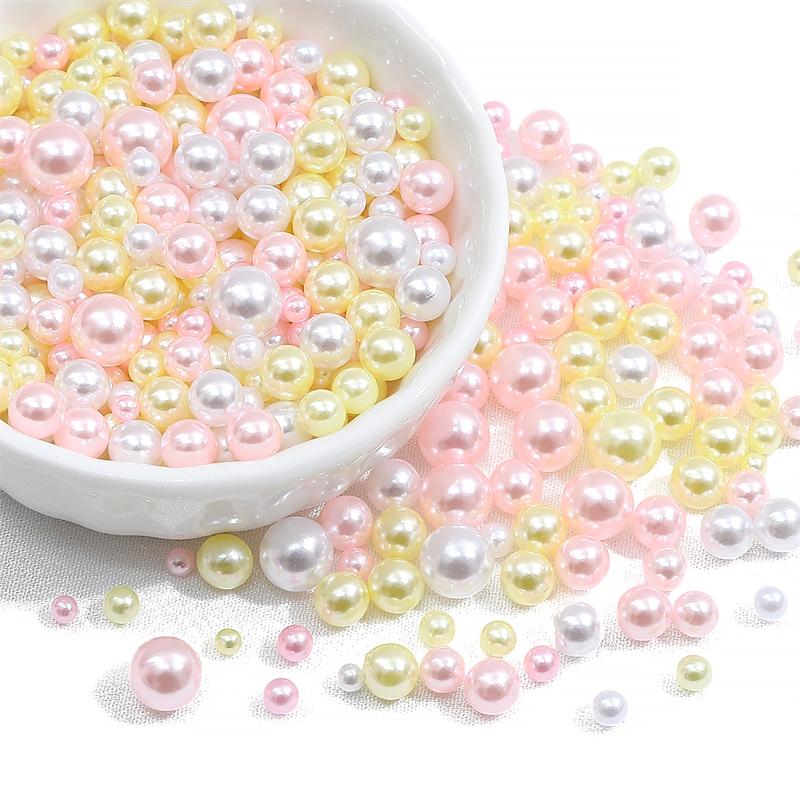 200 шт., 3-8 мм, цветные бусины из АБС-пластика, круглые искусственные жемчужные бусины для самостоятельного изготовления ювелирных изделий, украшения дома, художественный искусственный жемчуг для наполнителей ваз